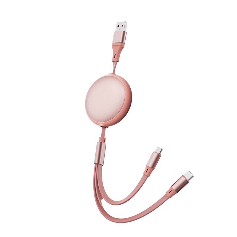 3-in-1 100 W einziehbares Multi-Ladekabel