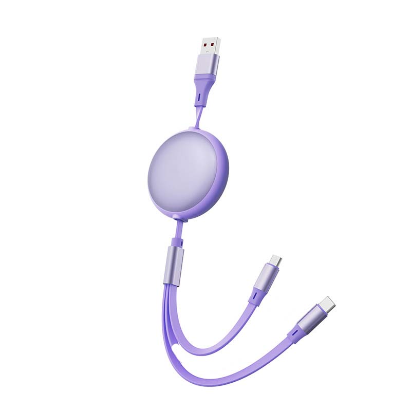 3-in-1 100 W einziehbares Multi-Ladekabel