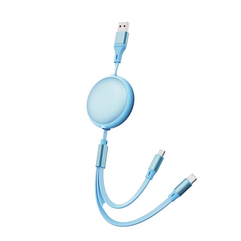 3-in-1 100 W einziehbares Multi-Ladekabel