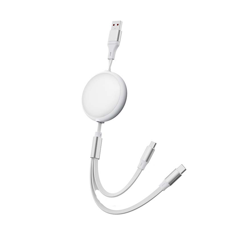 3-in-1 100 W einziehbares Multi-Ladekabel