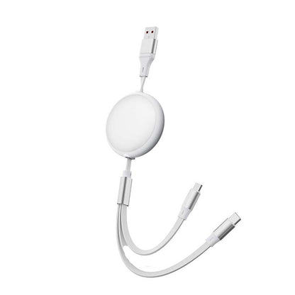 3-in-1 100 W einziehbares Multi-Ladekabel