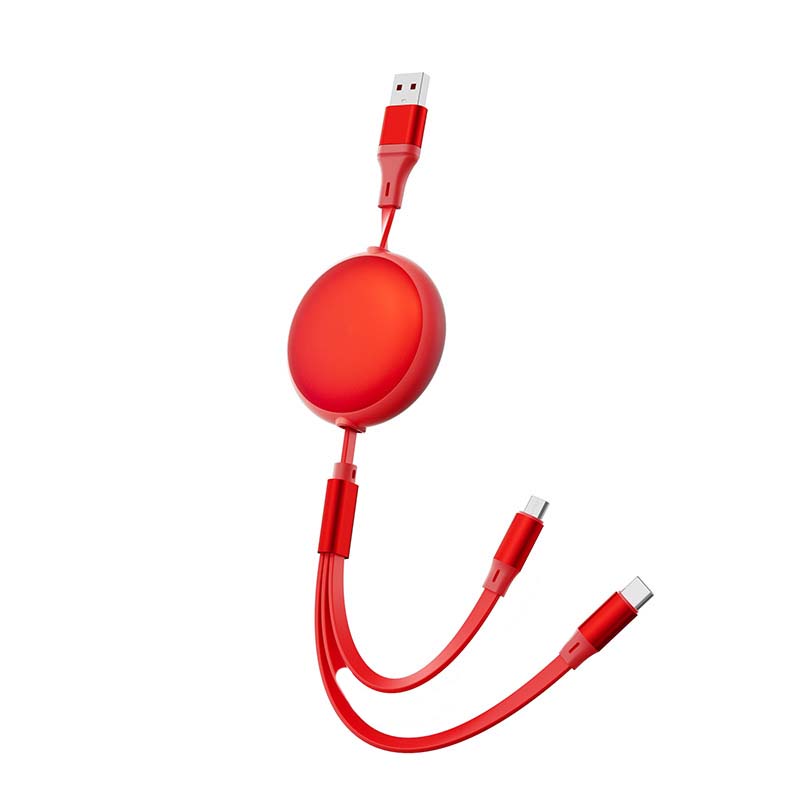 3-in-1 100 W einziehbares Multi-Ladekabel