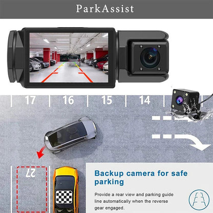 🔥 Heute -50 %! 🚗 HD 1080p Auto-Dashcam mit Rückfahrkamera