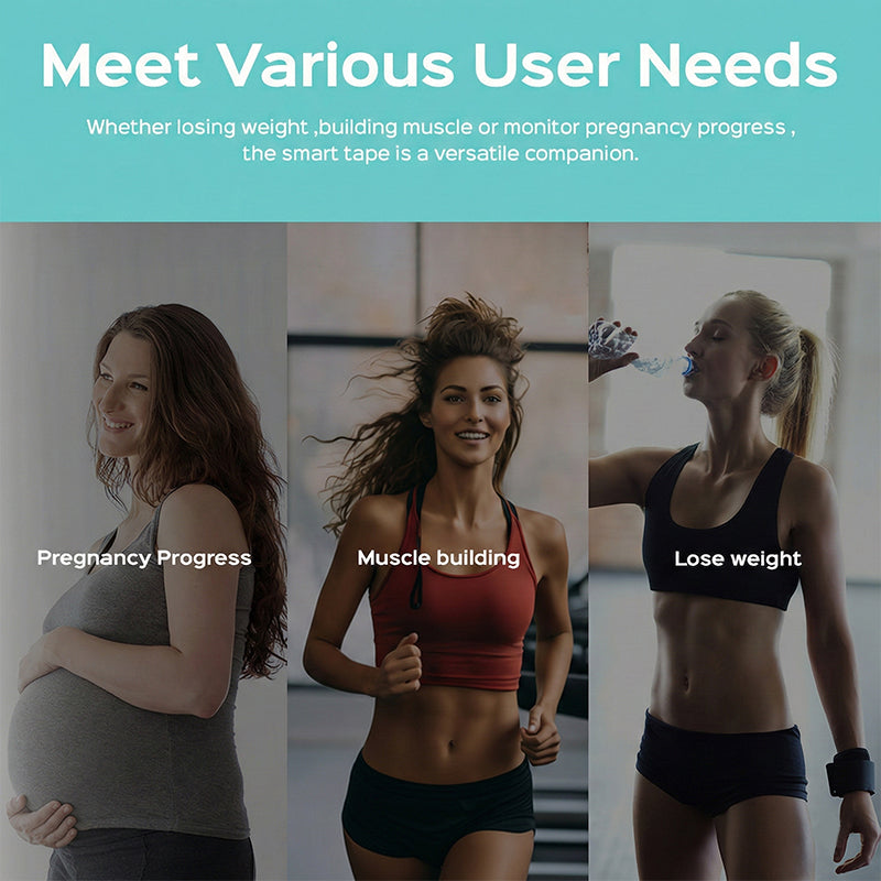 📢📢50 % Rabatt!! ⏰Smart Ruler-Körpermaßband, LED-HD-Vollbild-Fitnessgerät, Fitdays-APP-kompatibel
