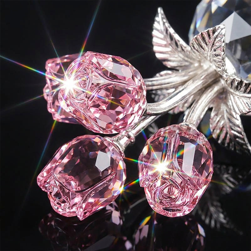 🎉 Neujahrsgeschenk – 50% RABATT!✨Ewige Kristall-Rosenblüten-Figur in Vase: Zeitloses Symbol der Liebe + luxuriöses Wohnaccessoire – Perfekt als Geschenk!