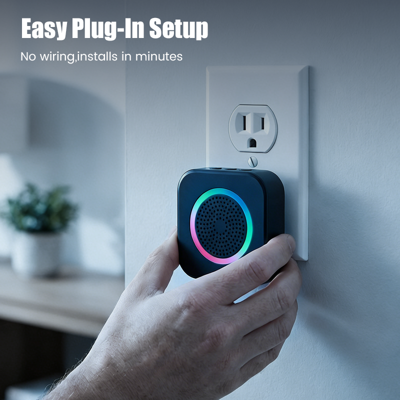 📢📢50 % Rabatt!! ⏰🚨 Einfach zu installieren! WLAN-freie Funk-Türklingel mit extremer Reichweite & Nachtsicht-LED | Perfekt für Haus & Garten 🏡✨