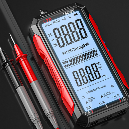 ⏰ Jetzt nur 50 % Rabatt! ⏰ USB-wiederaufladbares Digitalmultimeter – Echter Effektivwert, automatische Bereichswahl und hintergrundbeleuchtetes LCD-Display, CAT III 1000 V 🛡️