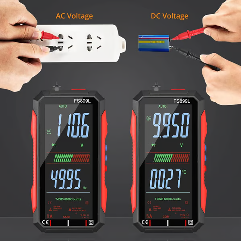 ⏰ Jetzt nur 50 % Rabatt! ⏰ USB-wiederaufladbares Digitalmultimeter – Echter Effektivwert, automatische Bereichswahl und hintergrundbeleuchtetes LCD-Display, CAT III 1000 V 🛡️