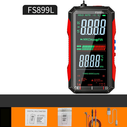 ⏰ Jetzt nur 50 % Rabatt! ⏰ USB-wiederaufladbares Digitalmultimeter – Echter Effektivwert, automatische Bereichswahl und hintergrundbeleuchtetes LCD-Display, CAT III 1000 V 🛡️