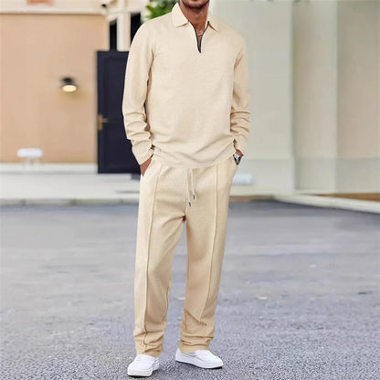 👕 60% RABATT! 🧵 Herren Waffelstrick-Set (Sweatshirt & Hose) – Bequemes Material, Moderne Passform & Vielseitiger Stil 👖
