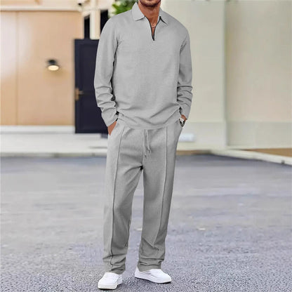 👕 60% RABATT! 🧵 Herren Waffelstrick-Set (Sweatshirt & Hose) – Bequemes Material, Moderne Passform & Vielseitiger Stil 👖
