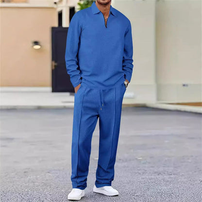 👕 60% RABATT! 🧵 Herren Waffelstrick-Set (Sweatshirt & Hose) – Bequemes Material, Moderne Passform & Vielseitiger Stil 👖