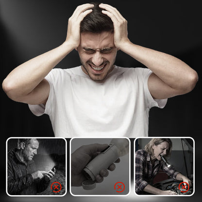 Multifunktionale Zoom-LED-Taschenlampe mit Leistungsanzeige