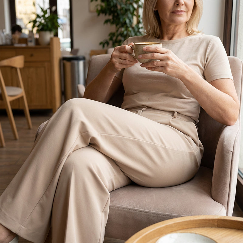 💎 61 % RABATT – NUR 3 TAGE! 💎 Damenhose mit hoher Taille und ausgestelltem Bein – fließender Schnitt, verlängerte Silhouette und knitterfreier Stoff ✈️2 Stück kaufen -> Kostenloser Versand