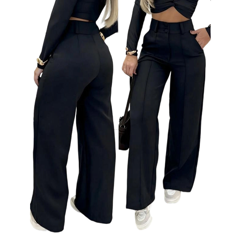 💎 61 % RABATT – NUR 3 TAGE! 💎 Damenhose mit hoher Taille und ausgestelltem Bein – fließender Schnitt, verlängerte Silhouette und knitterfreier Stoff ✈️2 Stück kaufen -> Kostenloser Versand