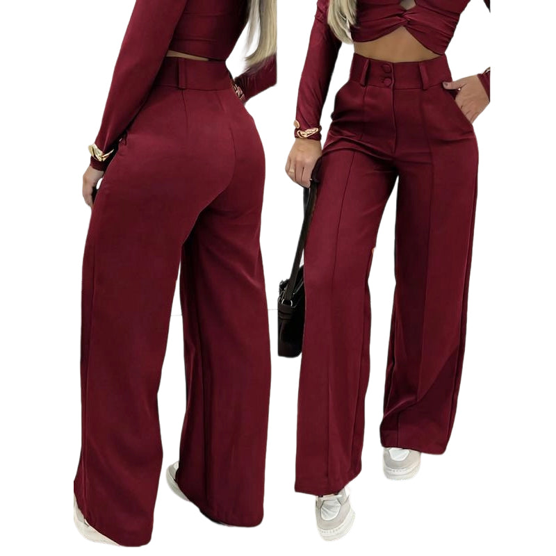 💎 61 % RABATT – NUR 3 TAGE! 💎 Damenhose mit hoher Taille und ausgestelltem Bein – fließender Schnitt, verlängerte Silhouette und knitterfreier Stoff ✈️2 Stück kaufen -> Kostenloser Versand