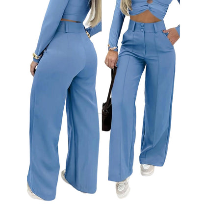 💎 61 % RABATT – NUR 3 TAGE! 💎 Damenhose mit hoher Taille und ausgestelltem Bein – fließender Schnitt, verlängerte Silhouette und knitterfreier Stoff ✈️2 Stück kaufen -> Kostenloser Versand