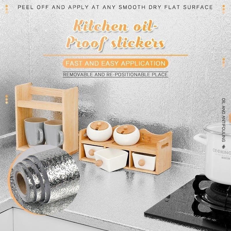 🔥 50% RABATT! 🍳 Ölbeständige Aufkleber für die Küche – Schützt vor Spritzern – Selbstklebend, hitzebeständig & leicht zu reinigen – perfekt für Herd und Spüle 🧴