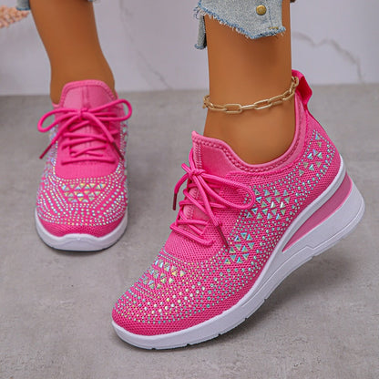 👟 60% RABATT! ✨ Atmungsaktive Sneaker aus Mesh mit Strassverzierung – Funkelndes Design, Leichte Belüftung & Rutschfeste Sohle 💎