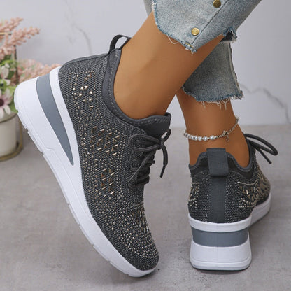 👟 60% RABATT! ✨ Atmungsaktive Sneaker aus Mesh mit Strassverzierung – Funkelndes Design, Leichte Belüftung & Rutschfeste Sohle 💎