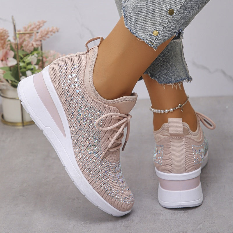 👟 60% RABATT! ✨ Atmungsaktive Sneaker aus Mesh mit Strassverzierung – Funkelndes Design, Leichte Belüftung & Rutschfeste Sohle 💎