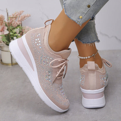 👟 60% RABATT! ✨ Atmungsaktive Sneaker aus Mesh mit Strassverzierung – Funkelndes Design, Leichte Belüftung & Rutschfeste Sohle 💎