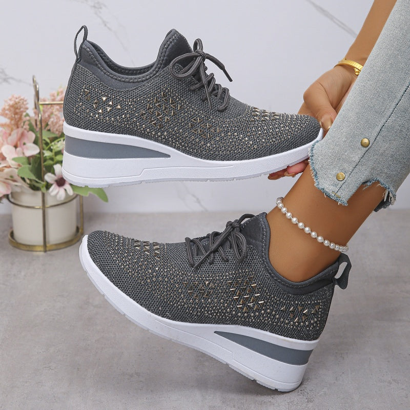 👟 60% RABATT! ✨ Atmungsaktive Sneaker aus Mesh mit Strassverzierung – Funkelndes Design, Leichte Belüftung & Rutschfeste Sohle 💎