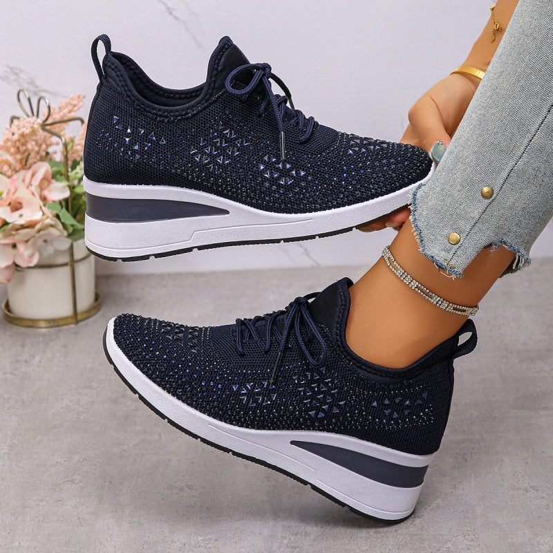 👟 60% RABATT! ✨ Atmungsaktive Sneaker aus Mesh mit Strassverzierung – Funkelndes Design, Leichte Belüftung & Rutschfeste Sohle 💎