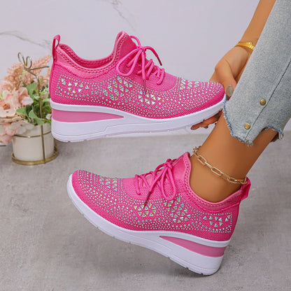 👟 60% RABATT! ✨ Atmungsaktive Sneaker aus Mesh mit Strassverzierung – Funkelndes Design, Leichte Belüftung & Rutschfeste Sohle 💎
