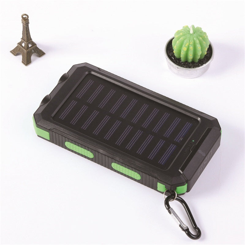 🔋 50% RABATT! ⚡ Tragbare Solar-Powerbank – Doppel-LED & Solarladung ✨