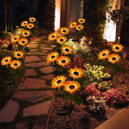 🌻SCONTO DEL 50%! ☀️ Luci solari a forma di girasole impermeabili - Petali realistici, IP65 resistenti alle intemperie e luminosità automatica 8-12 ore ☀️🌻