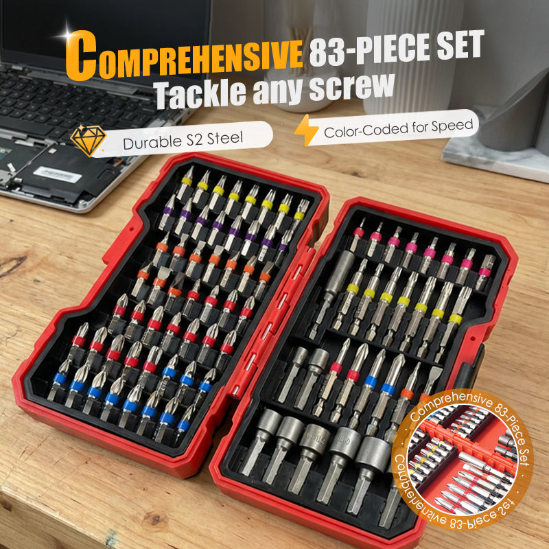 🔧 83-tlg. Schraubendreher-Bit-Set – S2-Stahl für maximale Haltbarkeit