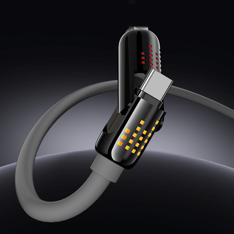 💎 50% RABATT! 💎 4-in-1-Schnellladedatenkabel mit Atemlicht – 240W, Kompatibel mit iPhone & Android, Silikon + LED-Statusanzeige ⚡🔌