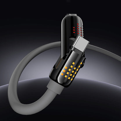 💎 50% RABATT! 💎 4-in-1-Schnellladedatenkabel mit Atemlicht – 240W, Kompatibel mit iPhone & Android, Silikon + LED-Statusanzeige ⚡🔌