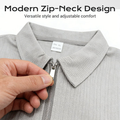 🌊☀️ Sommerliche Freizeit Kombination aus Kurzarm-Hemd mit Reißverschluss und Shorts 👕🩳 atmungsaktiv, schnelltrocknend & ideal für Urlaub und Garten