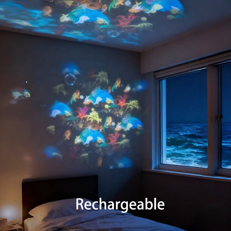Dynamic Rotating LED Projector Light