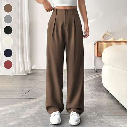 ✨ LIMITED-TIME 50% RABATT! | Damen Hose mit hoher Taille – weite Beinform, atmungsaktiver Stoff, figurschmeichelnd – ideal für Büro & Freizeit 👖✨