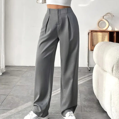 ✨ LIMITED-TIME 50% RABATT! | Damen Hose mit hoher Taille – weite Beinform, atmungsaktiver Stoff, figurschmeichelnd – ideal für Büro & Freizeit 👖✨