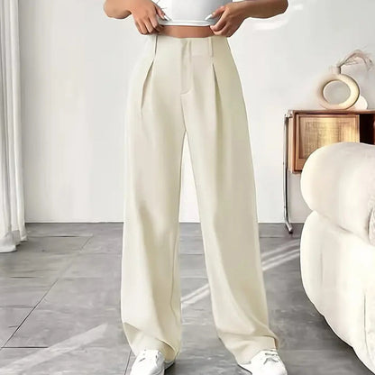 ✨ LIMITED-TIME 50% RABATT! | Damen Hose mit hoher Taille – weite Beinform, atmungsaktiver Stoff, figurschmeichelnd – ideal für Büro & Freizeit 👖✨