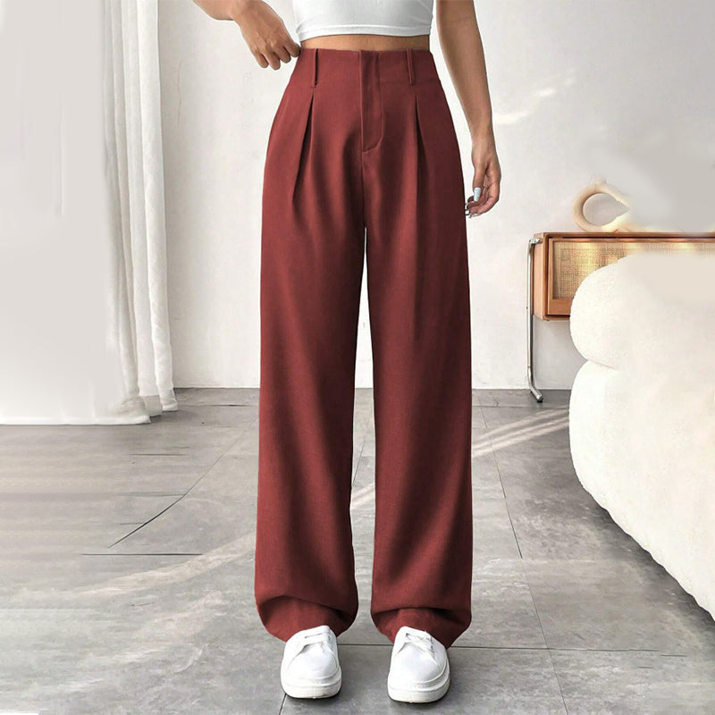 ✨ LIMITED-TIME 50% RABATT! | Damen Hose mit hoher Taille – weite Beinform, atmungsaktiver Stoff, figurschmeichelnd – ideal für Büro & Freizeit 👖✨