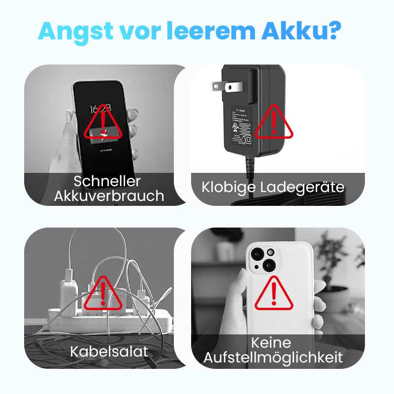🔋50 % Rabatt! Kabellose magnetische Powerbank mit 10.000 mAh und integriertem Ständer – Lädt bis zu 3 Geräte gleichzeitig mit einer Ausgangsleistung von 15 W bzw. 22,5 W ⚡📱