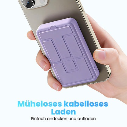 🔋50 % Rabatt! Kabellose magnetische Powerbank mit 10.000 mAh und integriertem Ständer – Lädt bis zu 3 Geräte gleichzeitig mit einer Ausgangsleistung von 15 W bzw. 22,5 W ⚡📱
