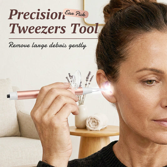 Beleuchtetes Ohrenreiniger- und Pinzetten-Set mit Lupe
