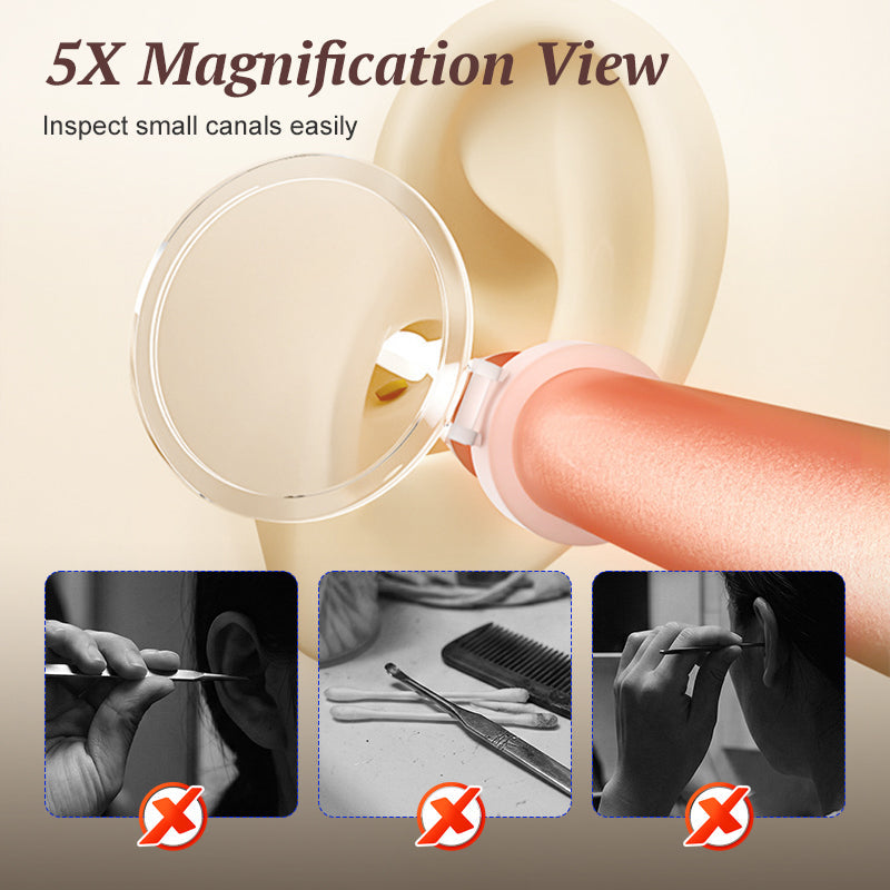 Beleuchtetes Ohrenreiniger- und Pinzetten-Set mit Lupe