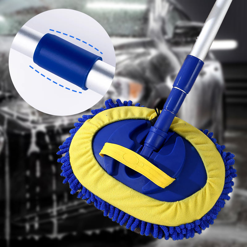 📢📢 55 % Rabatt!! 🧼 [Teleskop-Autowischmopp] – mit langem Stiel & aus Aluminium 🌟. Waschen Sie das Autodach im Stehen – kein Bücken mehr! 🚗✨