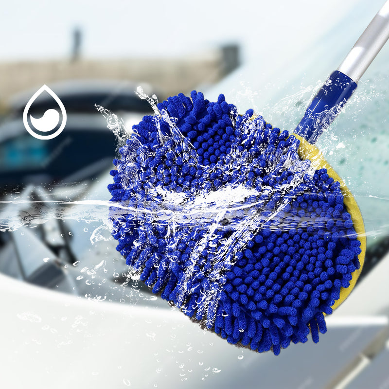 📢📢 55 % Rabatt!! 🧼 [Teleskop-Autowischmopp] – mit langem Stiel & aus Aluminium 🌟. Waschen Sie das Autodach im Stehen – kein Bücken mehr! 🚗✨