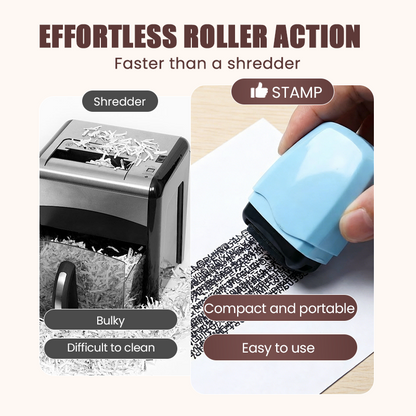 ❄️Sommerfrische 50 % Rabatt!📦Privacy-Rollenstempel – Nachfüllbarer Datenschutzroller für Adressen, Paketlabels, Rechnungen & Postsendungen