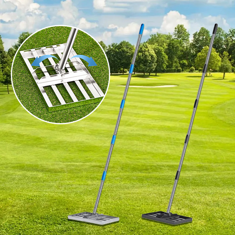 💎50% Rabatt⛳🌱 Edelstahl Rasenplanierer & Garten-Rechen – Präziser Nivellierer für Golf, Rasen & Sandflächen
