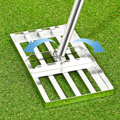 💎50% Rabatt⛳🌱 Edelstahl Rasenplanierer & Garten-Rechen – Präziser Nivellierer für Golf, Rasen & Sandflächen