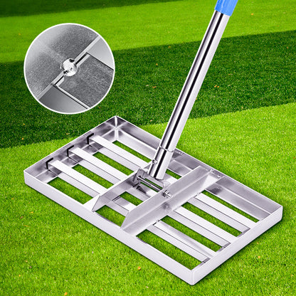 💎50% Rabatt⛳🌱 Edelstahl Rasenplanierer & Garten-Rechen – Präziser Nivellierer für Golf, Rasen & Sandflächen
